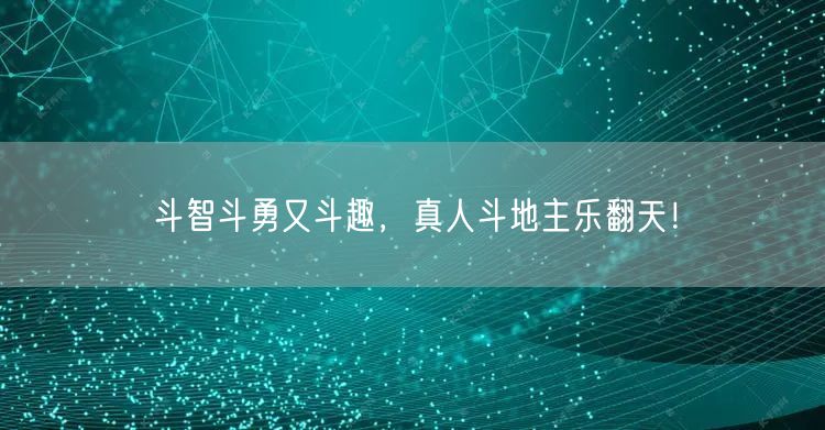 斗智斗勇又斗趣，真人斗地主乐翻天！